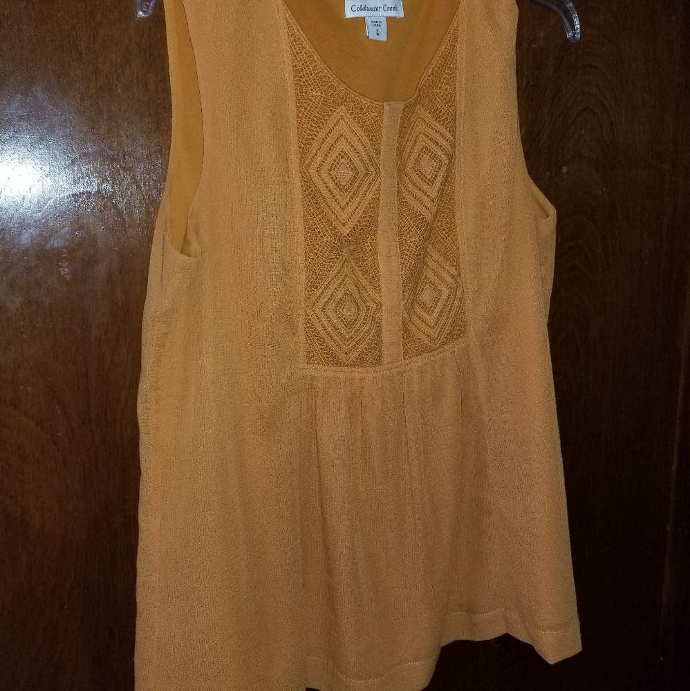 Mustard sleeveless top